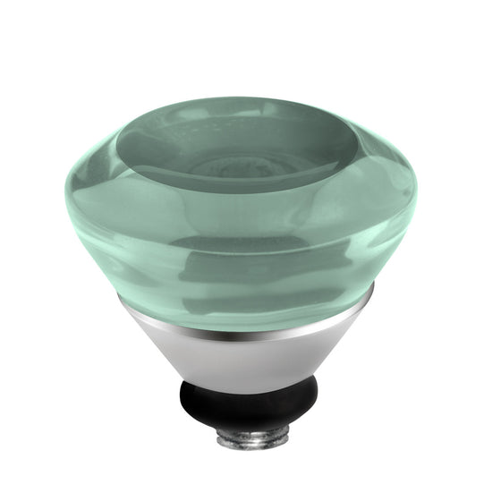 MelanO turquoise/ss interchangeable 10mm round gem - Ellimonelli