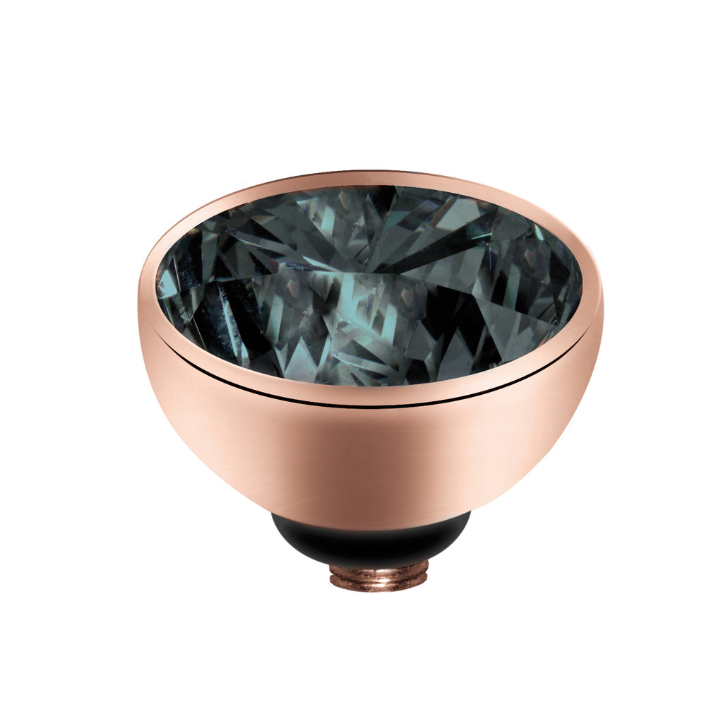 MelanO black/rg interchangeable 6mm gem - Ellimonelli