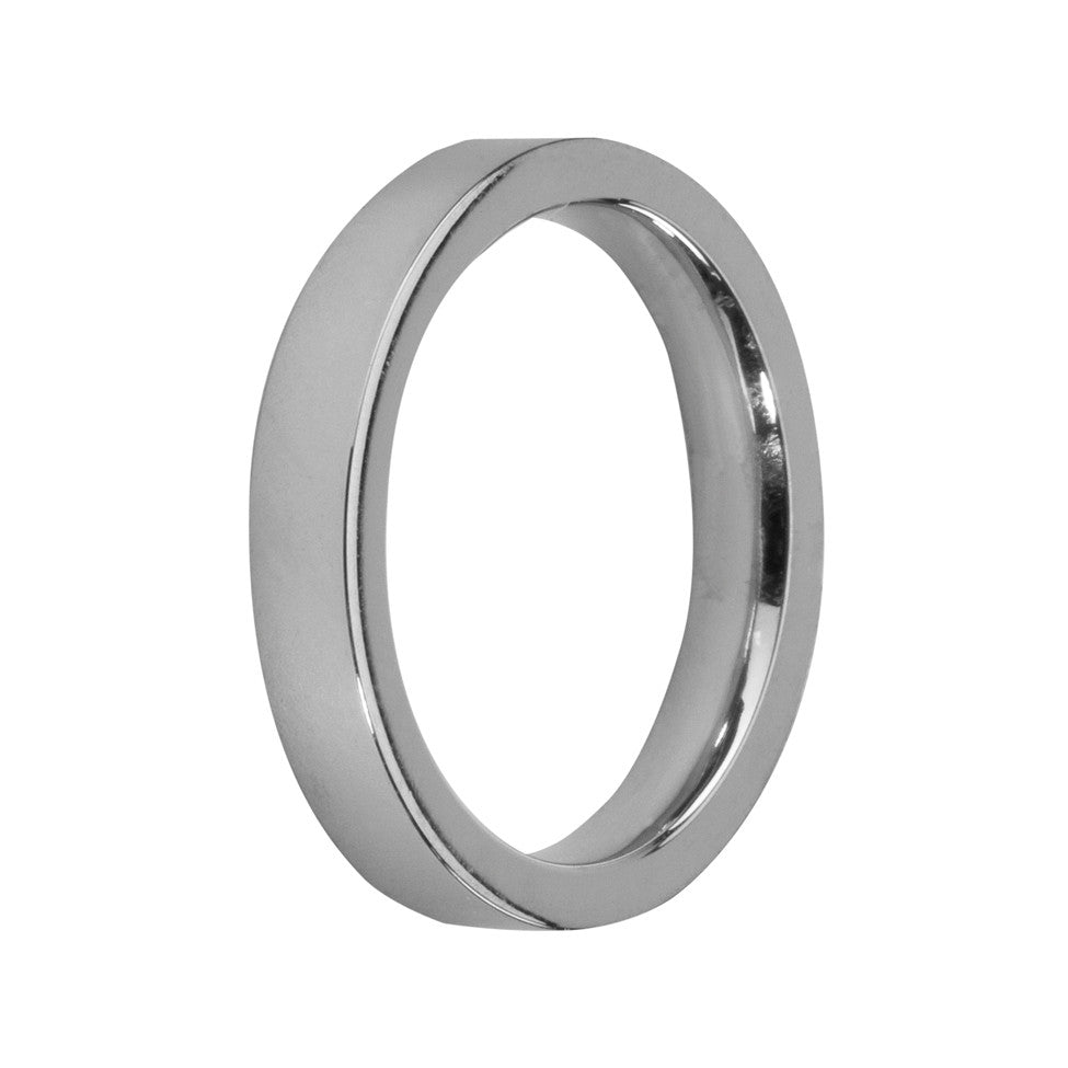 MelanO stainless steel gloss plain flat ring - Ellimonelli