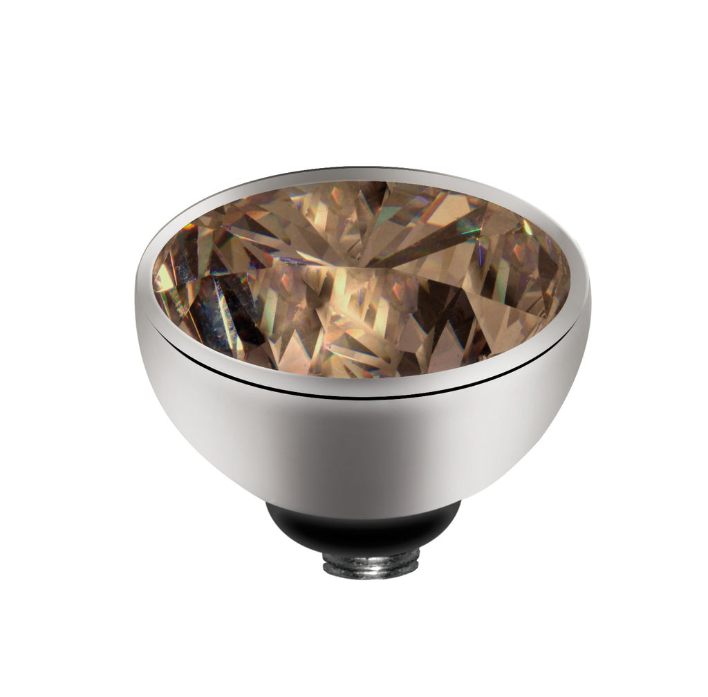 MelanO coffee/ss interchangeable 6mm gem - Ellimonelli