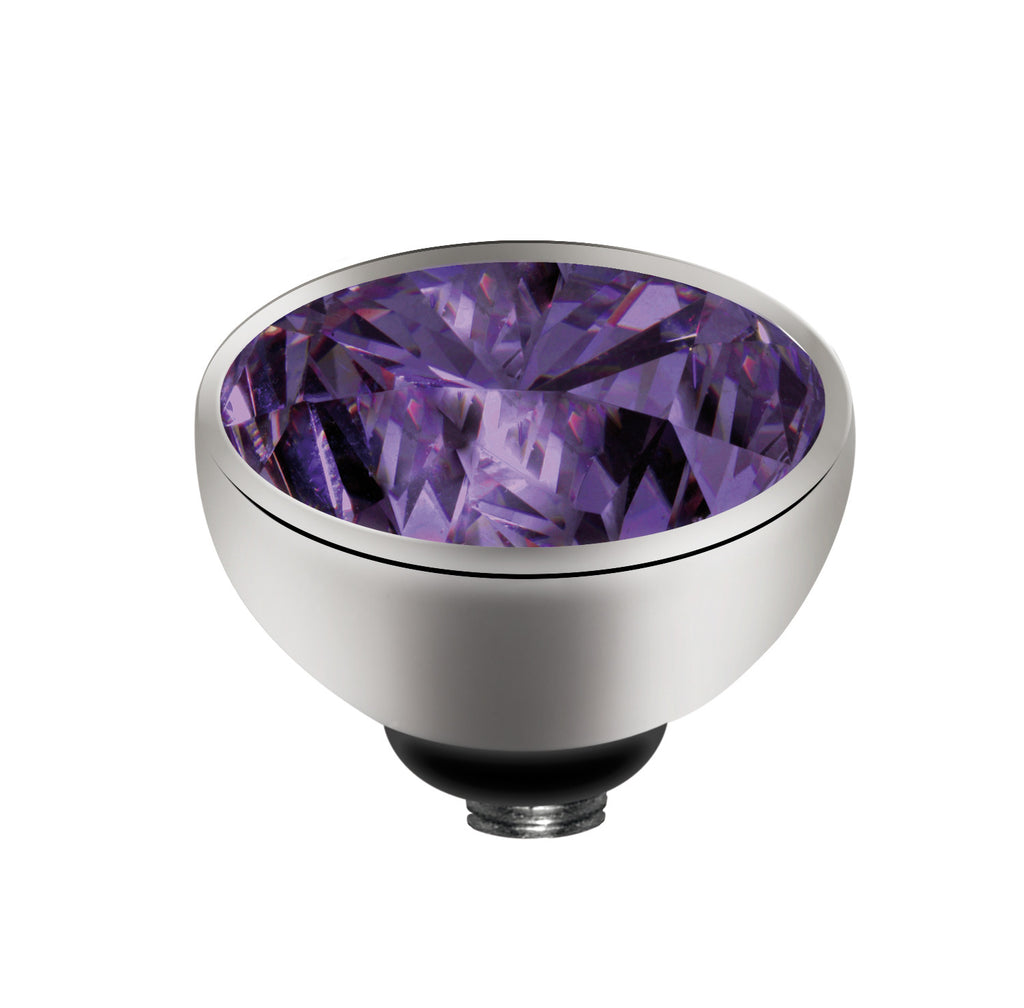 MelanO purple/ss interchangeable 8mm gem - Ellimonelli
