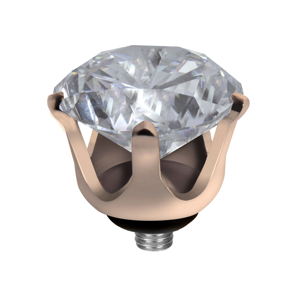 MelanO cz crystal/rg interchangeable 6mm claw gem - Ellimonelli