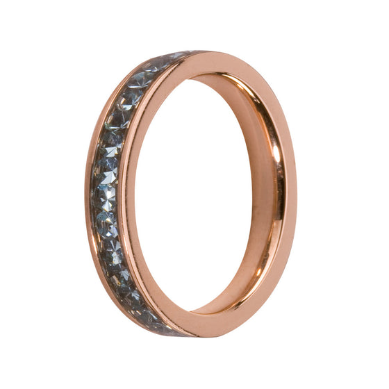MelanO aqua/rose gold lined jewel ring - Ellimonelli