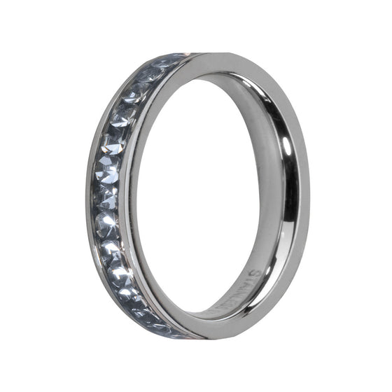MelanO aqua/stainless steel lined jewel ring - Ellimonelli