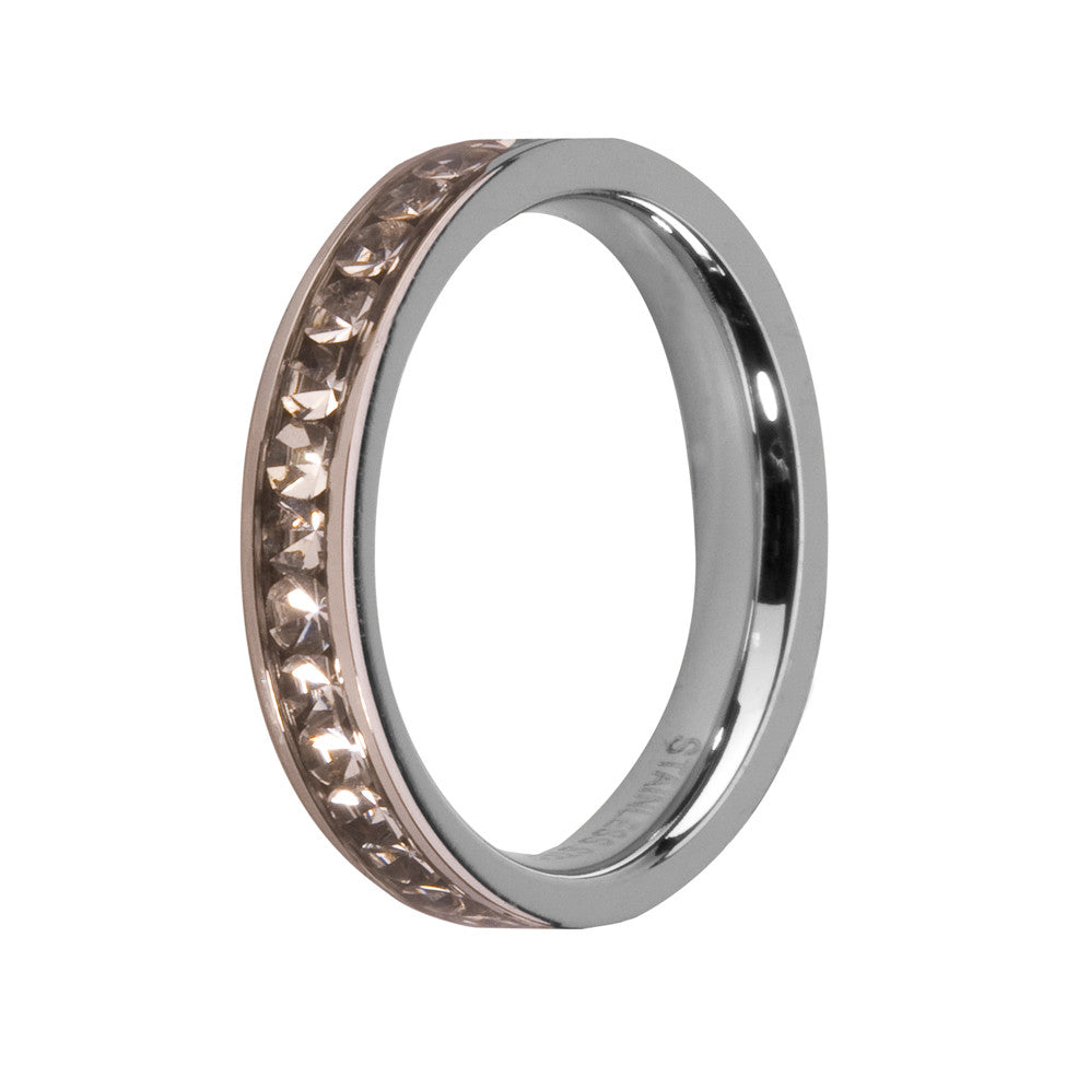MelanO crystal/stainless steel lined jewel ring - Ellimonelli