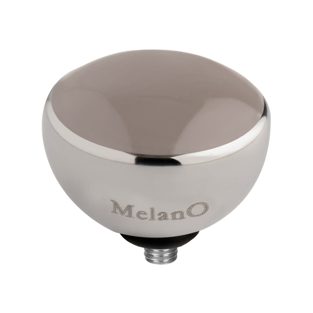 MelanO taupe resin/ss interchangeable 6mm gem - Ellimonelli