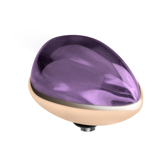 MelanO purple/rg interchangeable 14mm pear gem - Ellimonelli