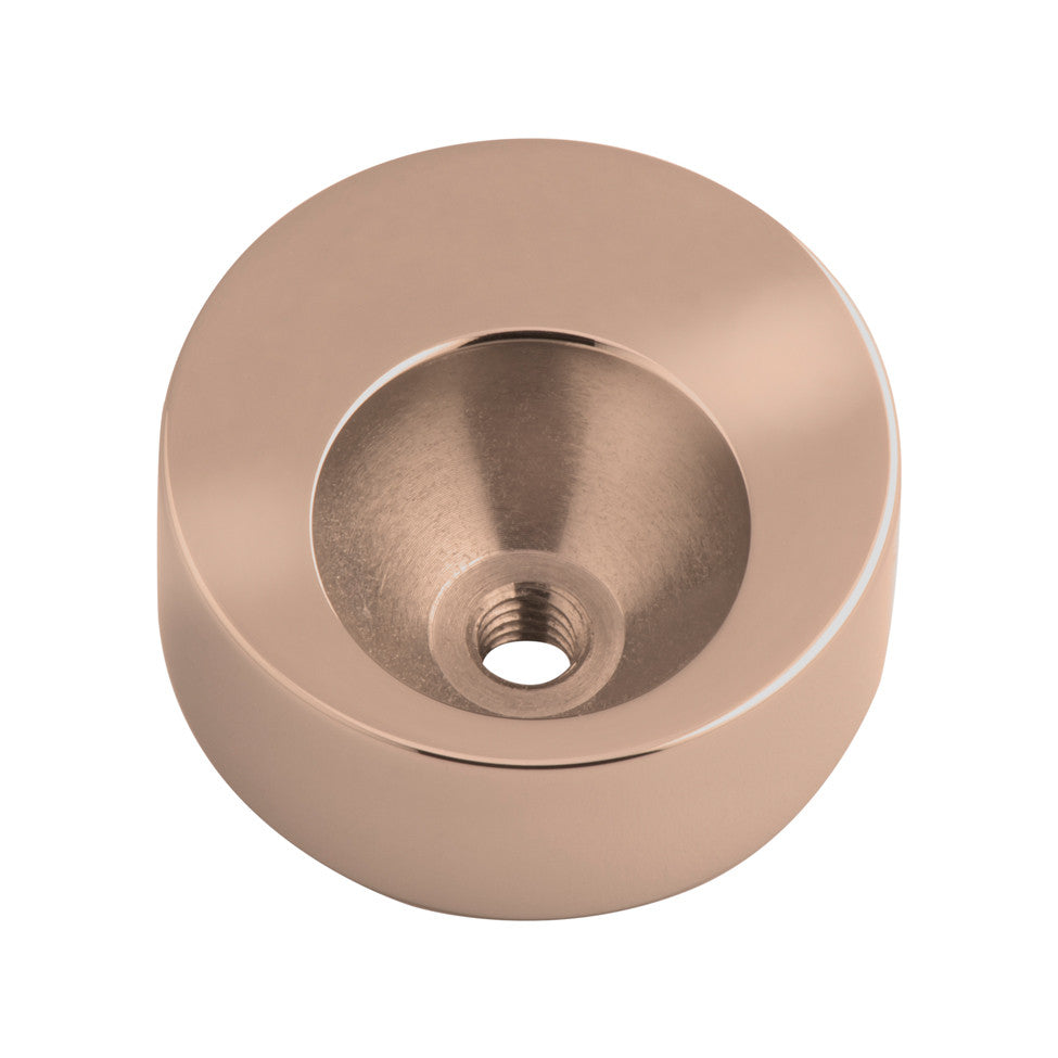 MelanO rose gold 14mm plain round pendant - Ellimonelli