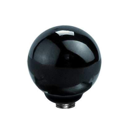 MelanO black interchangeable 8mm sphere gem - Ellimonelli