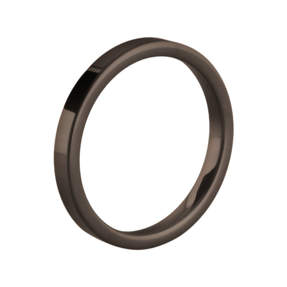 MelanO chocolate flat ceramic ring - Ellimonelli