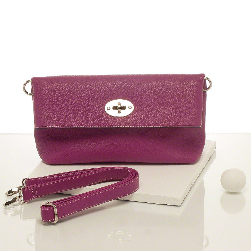 Kris-ana prune hand or shoulder clutch complete with tote 