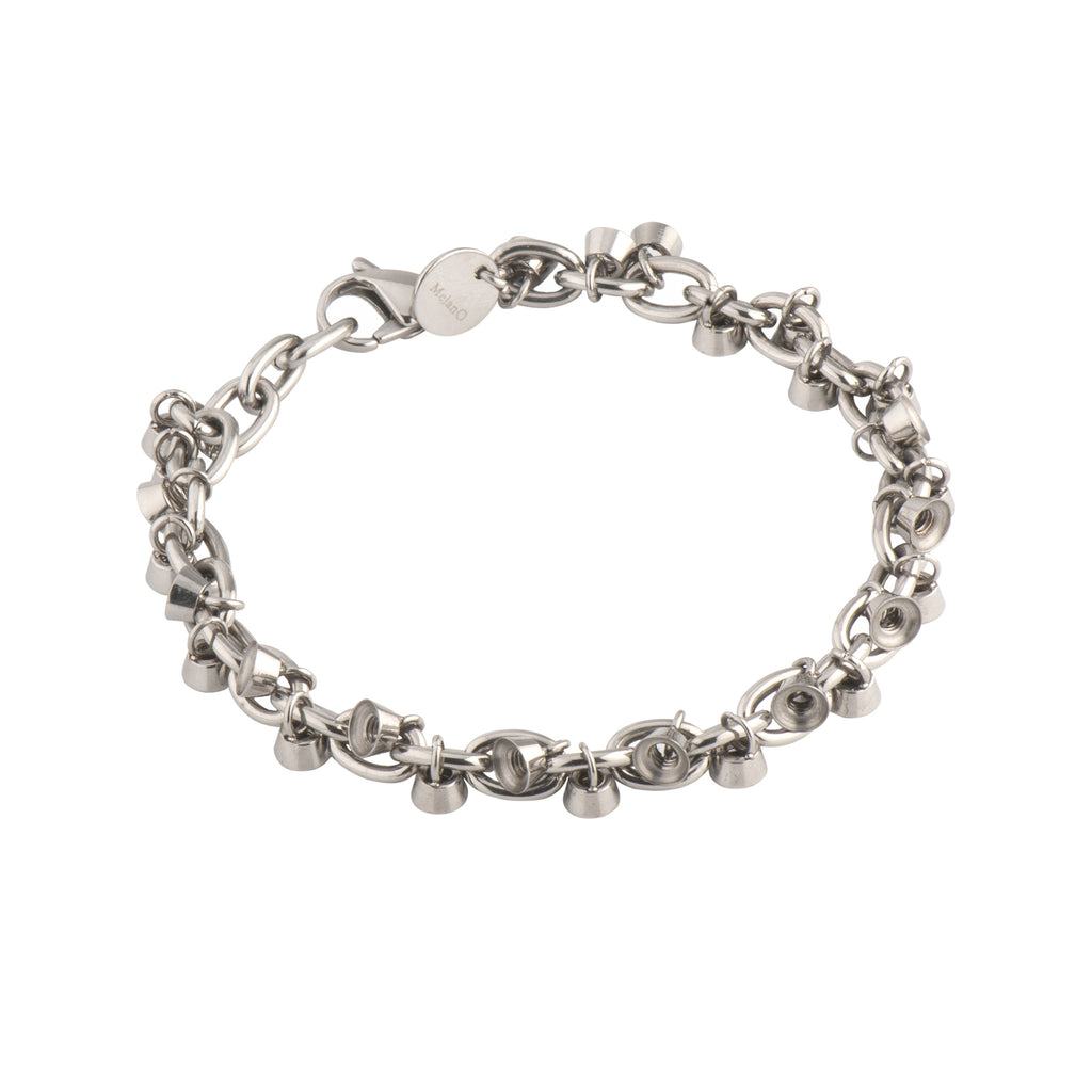 MelanO stainless steel collector 26 charm bracelet - Ellimonelli