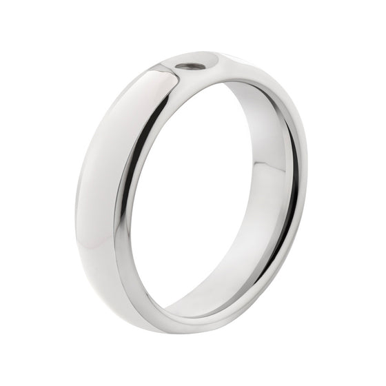 MelanO white/stainless steel lined resin ring - Ellimonelli