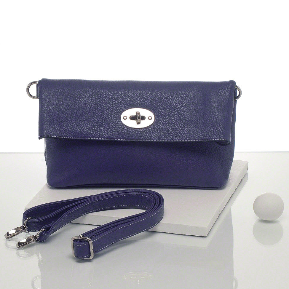 Kris-ana blue hand or shoulder clutch complete with tote 